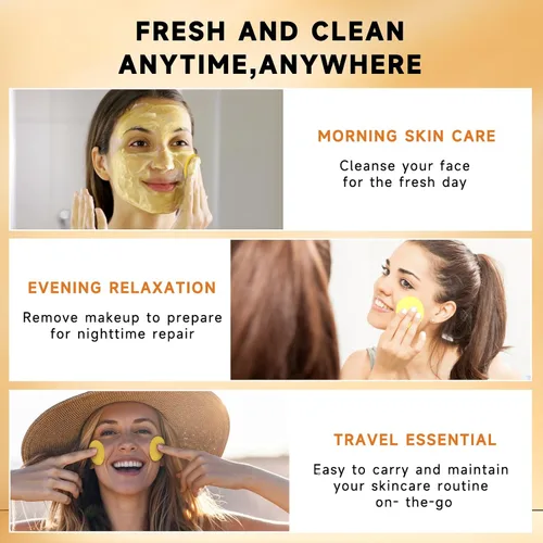 Vista 7 de Pumkot Almohadillas de Limpieza de Cúrcuma y Ácido Kójico, Almohadillas de Exfoliación Facial de Cúrcuma Enriquecidas con Ácido Kójico, 60 Piezas