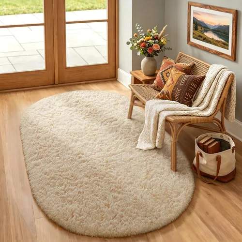 Vista 102 de Ophanie - Alfombras para sala de estar, antideslizante y suave, de felpa grandes y peludas para dormitorio, peludas para niños y niñas, decoración