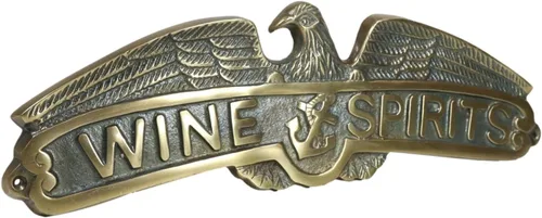 Vista 5 de Ebros Gift Náutico Patriótico Marino Calvo Águila Marinero Ancla Vino Y Espíritus Bronce Plateado Aluminio Decoración de Pared Placa Hombre Cueva