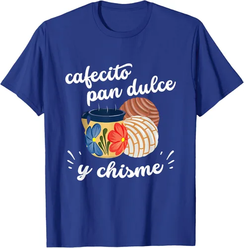 Vista 17 de Camiseta Cafecito Pan Dulce y Chisme Mexican Hispanic Pride Breakfast Negro