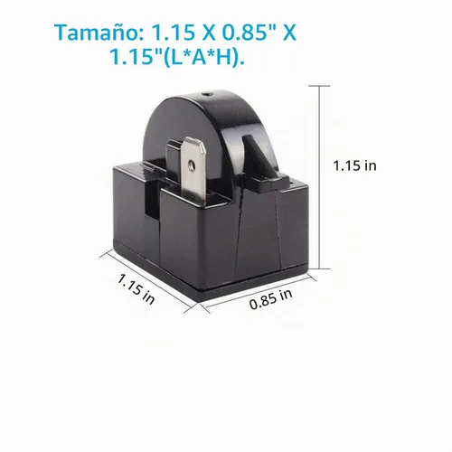Vista 3 de QP-02-4.7 Reemplazo de relé de arranque/arranque de 3Pin 4.7Ohm para mini refrigeradores, refrigeradores compactos, refrigeradores de bebidas