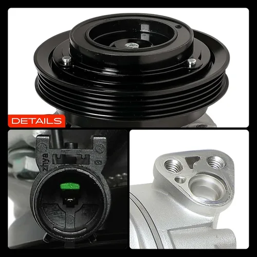 Vista 9 de A-Premium Compresor de A/C con embrague compatible con Hyundai Accent 1.6L 2006-2009, Dodge Attitude 1.6L 2006-2010 2012