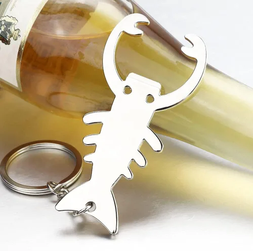 Vista 4 de ARFUKA Scorpion - Llavero abridor de cerveza de aleación de zinc, para cerveza y refrescos, llavero novedoso para hombres, él papá, regalo único