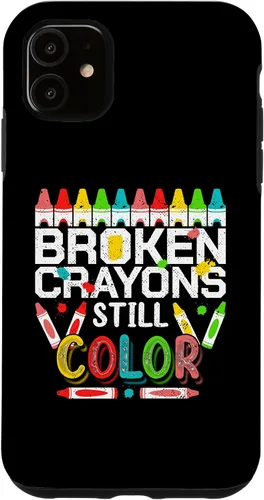 Vista 8 de Broken Crayons Still Color Mental Health Awareness Men Women Case for iPhone 17