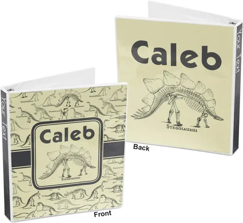 Vista 5 de Carpeta personalizada de 3 anillas con diseño de esqueleto de dinosaurio, 1 pulgada, multicolor