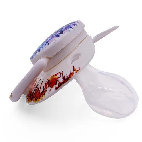 Vista 3 de Chupete de gran tamaño para la ansiedad: lindo escudo grande Paci para dormir - Maneja Binky con clips para chupete