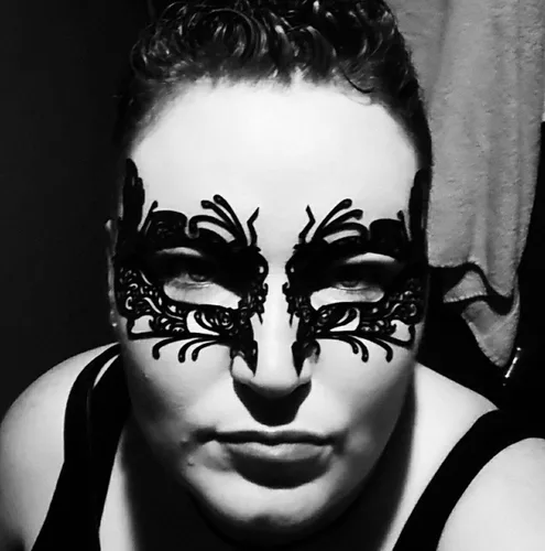 Vista 4 de Disfraz de encaje de tatuaje para Halloween, fiesta veneciana, máscara de mascarada para mujer, espectáculo de cosplay, 1 unidad