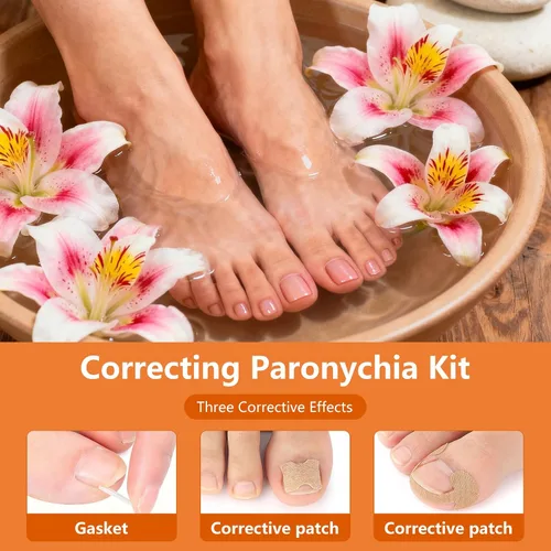 Vista 5 de Juego de corrector de uñas encarnadas con tiras correctoras, juego profesional de herramientas de pedicura para uñas encarnadas para hombres