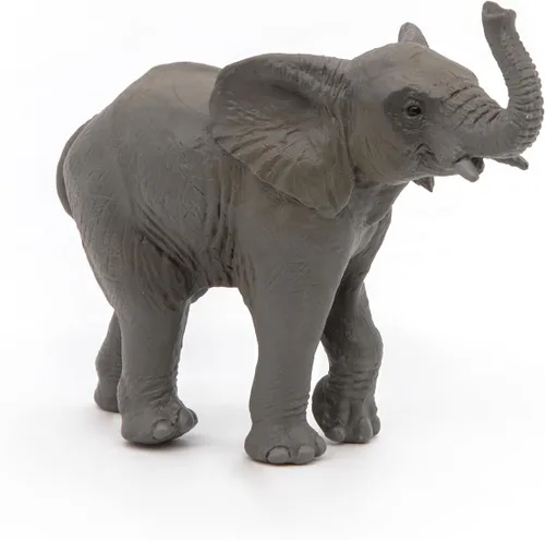 Vista 2 de Papo -Pintado a mano - Figura -Wild Animal Kingdom - Elefante joven -50225 -Coleccionable - para niños - Adecuado para niños y niñas- a partir de 3