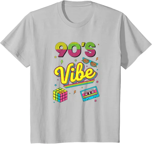 Vista 69 de 90s Nostalgia Retro Apparel - 90'S Vibe Retro T-Shirt Negro
