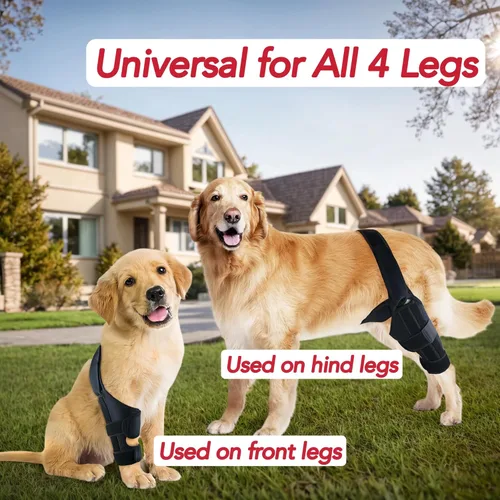 Vista 5 de Rodillera para perro para curar heridas de perro, protector de codo de perro, tratamiento para artritis, alivio del dolor, lesiones de ligamentos
