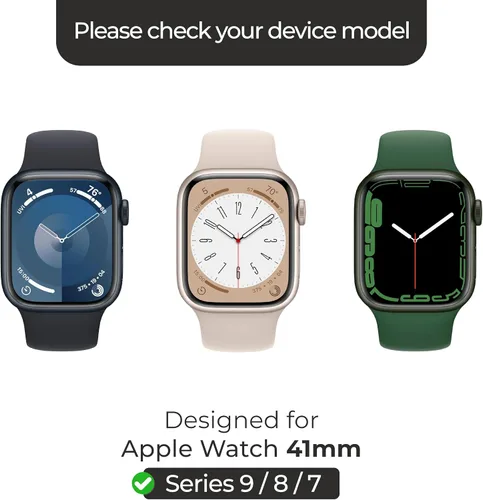 Vista 2 de ArmorSuit Paquete de 6 protectores de pantalla para Apple Watch Series 9/8/7 (1.614 pulgadas) Dry-Shield HD Clear TPU Dry Installation Film