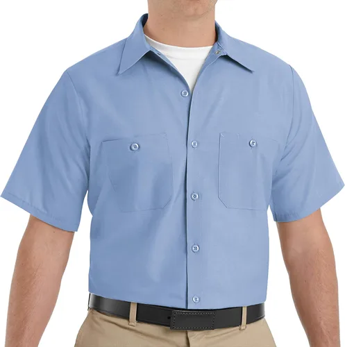Vista 23 de Red Kap Camisa de uniforme de manga larga para hombre Negro