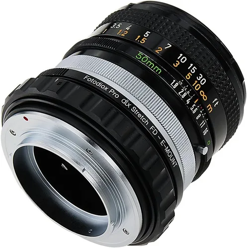 Vista 7 de Fotodiox Adaptador de montaje de lente extensible DLX compatible con lentes Canon FD y FL a cámaras Sony E-Mount