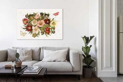 Vista 4 de Jaxson Rea "Vintage Petals IV Gallery Wrapped Canvas by Katie Pertiet, 15" x 10