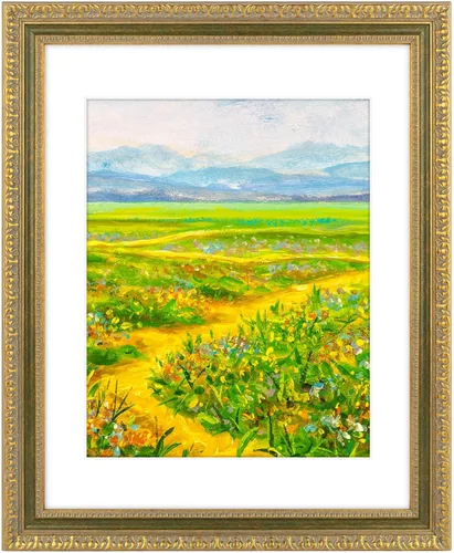 Vista 13 de Golden State Art, Marco de fotos vintage adornado de 14 x 18 pulgadas con paspartú blanco para fotos de 11 x 14 pulgadas o 14 x 18 pulgadas sin