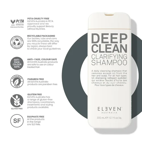 Vista 5 de ELEVEN AUSTRALIA Champú Deep Clean Deja tu cuero cabelludo hidratado y saludable