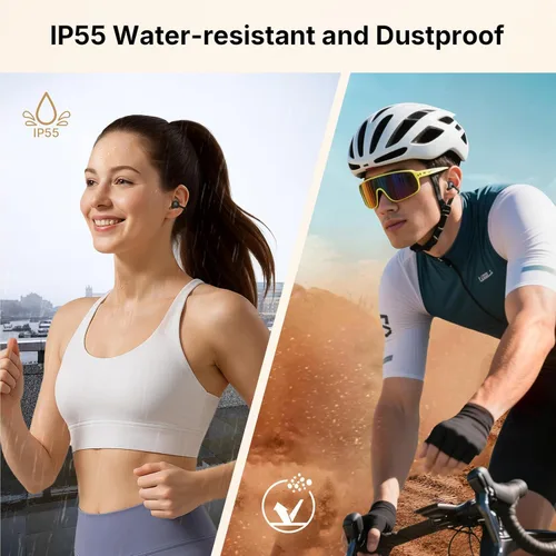 Vista 5 de EarFun Auriculares abiertos con clip, auriculares inalámbricos con clip, comodidad adaptable con ajuste seguro, Bluetooth 6.0, LDAC, audio de alta