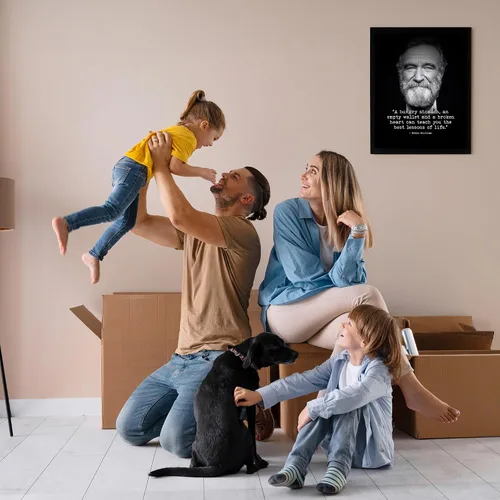 Vista 4 de AMERICAN LUXURY GIFTS Robin Williams "Best Lessons In Life" - Impresión de escultura inspiradora de 8 x 10 pulgadas, arte de pared motivacional