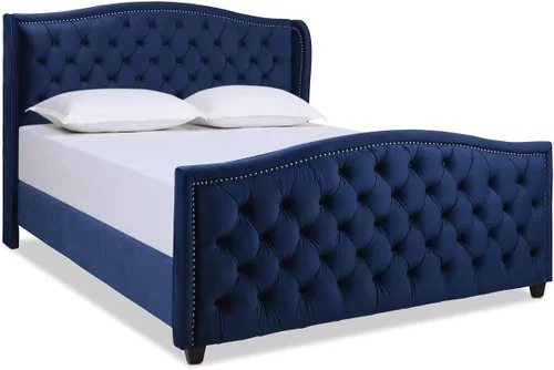 Vista 16 de Jennifer Taylor Home - Cama Anastasia de tamaño Queen de terciopelo resistente en color verde oliva Terciopelo de rendimiento verde oliva