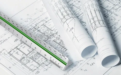 Vista 2 de Reglas metálicas graduadas para dibujo técnico