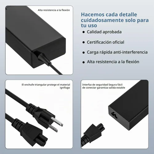 Vista 3 de Cargador de portátil de 65 W 0.1x0.04 in para Acer Aspire 5 3 1 N23C3 N23H3