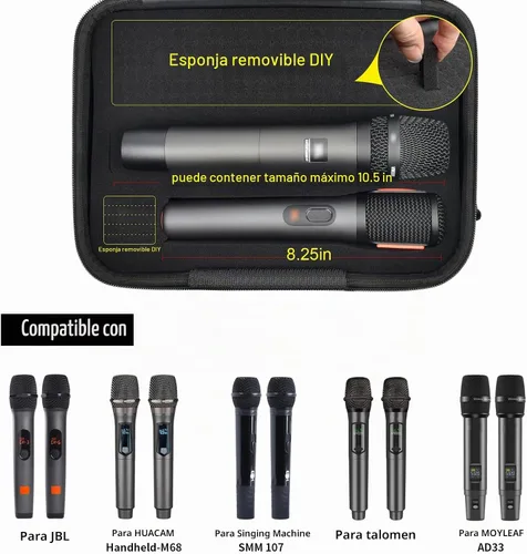 Vista 2 de ANKHOH - Funda de micrófono para sistemas de micrófono inalámbrico JBL Negro