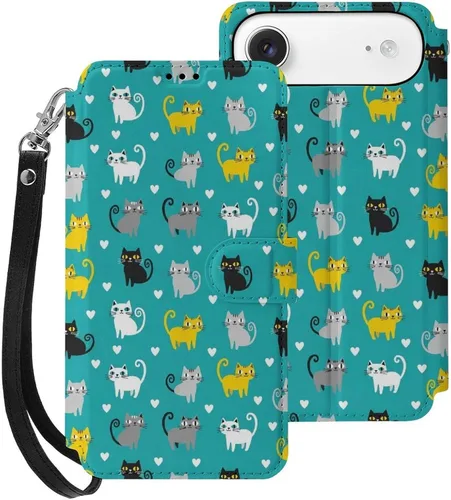 Vista 8 de SWEET TANG Compatible with iPhone 17 Pro Wallet Case Women PU Leather Shockproof Protective Folio Flip Cover (Chicken Chickens)