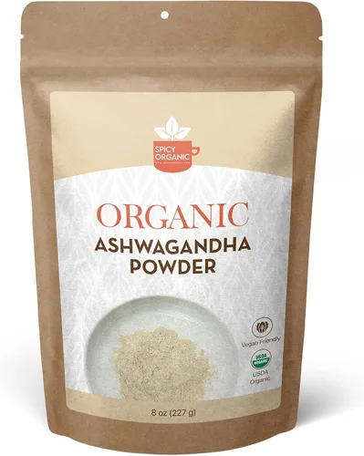 Vista 11 de SPICY ORGANIC Polvo orgánico de raíz de ashwagandha – 4 oz. – Sin OMG, 100% crudo de la India – Ginseng indio (Withania Somnifera) – Apoyo natural
