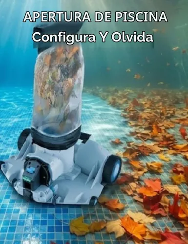 Vista 2 de Aspiradora robótica automática para piscinas, apertura de piscina resistente, entrada de succión ultra ancha de 360°, bolsa extragrande de 1.85