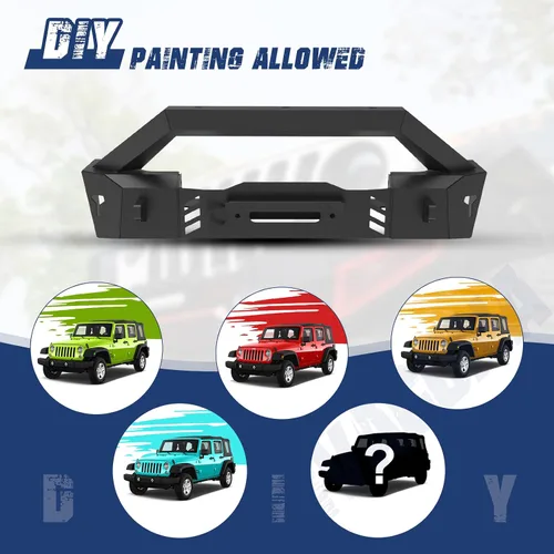 Vista 9 de Parachoques delantero Wrangler Gladiator para Jeep Wrangler JL 2018-2026 y JK 2007-2018 y Gladiator JT 2019-2026, HAWKLEY parachoques delantero