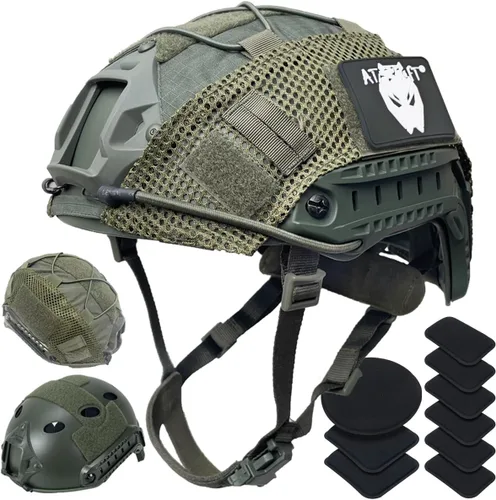 Vista 8 de ATAIRSOFT Casco táctico rápido para paintball y airsoft tipo PJ Od