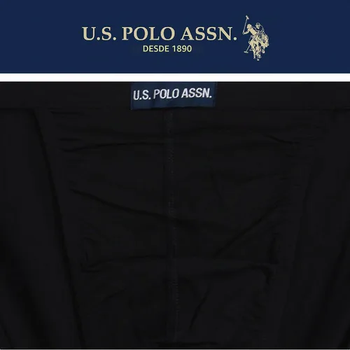 Vista 6 de U.S. POLO ASSN. Calzoncillos de bikini para hombre, paquete de 6 unidades Cuerda negra