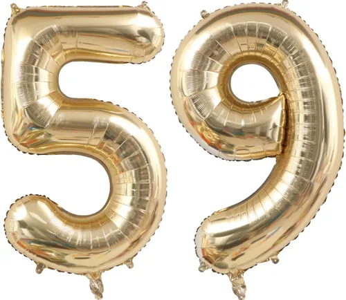 Vista 52 de Globo dorado claro con el número 0 de aluminio de 40 pulgadas, color oro champán, globo de helio 0 Mylar Oro claro 0