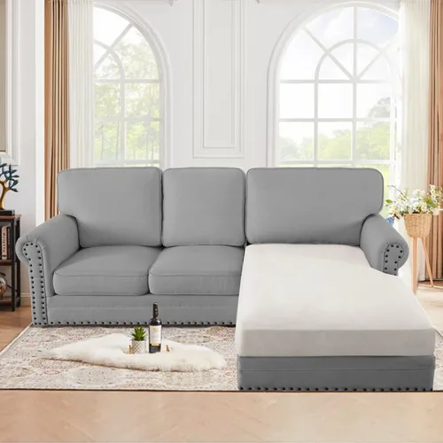 Vista 15 de H.VERSAILTEX Funda de asiento de gamuza elástica para sala de estar, fundas de sofá aptas para mascotas, fundas de sofá gruesas y suaves, lavables