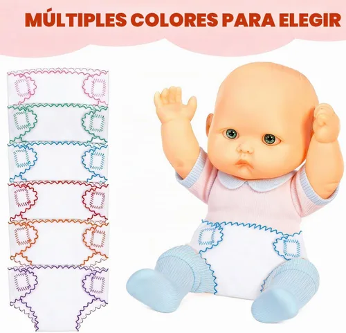 Vista 5 de Pañales lavables para mascotas, 6 pañales para perros y gatos con cierre ajustable