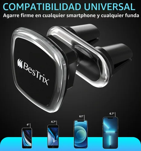 Vista 4 de Bestrix Soporte magnético para teléfono celular, soporte magnético para teléfono celular Soporte magnético para teléfono de coche compatible