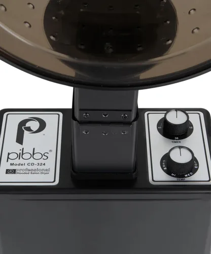 Vista 8 de Pibbs Secador Super Turbo Salon CD324, 1100W, temporizador de 60 minutos, 4 ajustes de calor (incluyendo permanente), campana ahumada extragrande