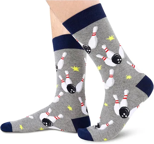 Vista 2 de HAPPYPOP Calcetines de béisbol con bandera estadounidense, para papá, golf, bolos, optometría, béisbol, regalos para papá, golfista, bolo, abogado