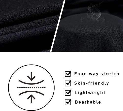 Vista 4 de Camiseta térmica de ciclismo para hombre con cremallera completa y bolsillos traseros