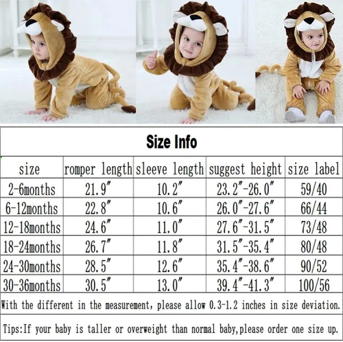 Vista 7 de QIAONIUNIU Disfraz de león para bebé para Halloween, mameluco para niños pequeños, rómper para cosplay, de 12 a 18 meses