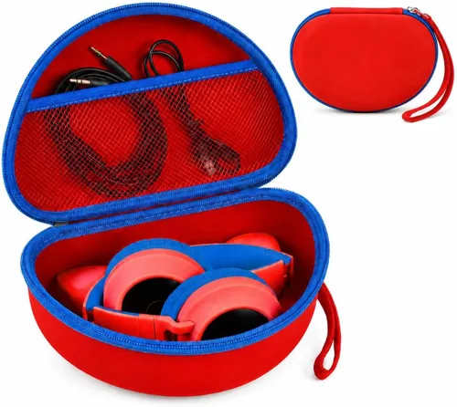 Vista 10 de PAIYULE Funda de auriculares para niños iClever para Riwbox CT-7S/CT-7, para auriculares de caramelo con oreja, funda protectora rígida con bolsillo