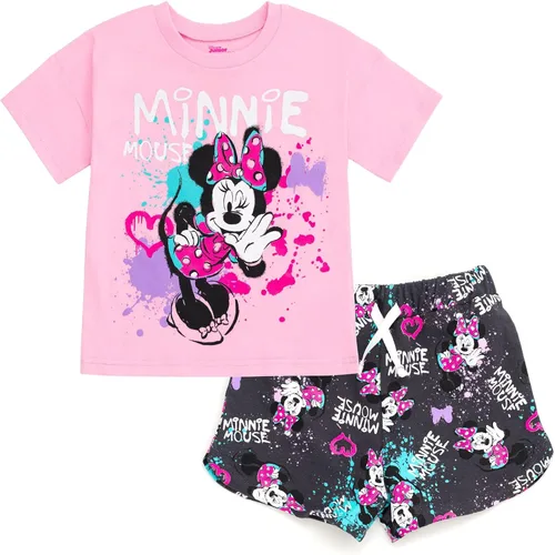 Vista 15 de Disney Conjunto de camiseta y pantalones cortos de felpa francesa, tallas de bebé a niño grande (12 meses - 14-16)