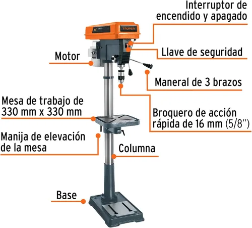 Vista 2 de Taladro suelo 5/8 x 17