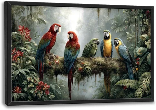 Vista 32 de Arte de pared grande para sala de estar, lienzo africano, decoración de pared, imágenes tribales afroamericanas, siluetas de mujeres, pinturas