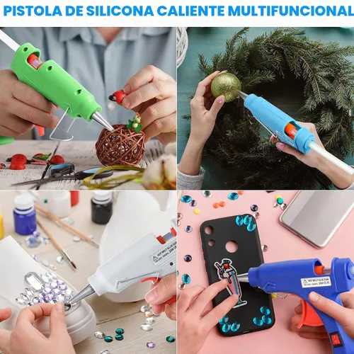 Vista 6 de Zhengmy Mini pistola de pegamento caliente de 8 piezas con 40 varillas, kit