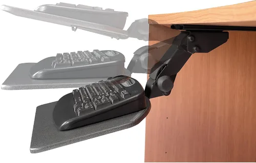 Vista 3 de Bush Business Furniture Accesorios Bandeja articulada para teclado, color negro