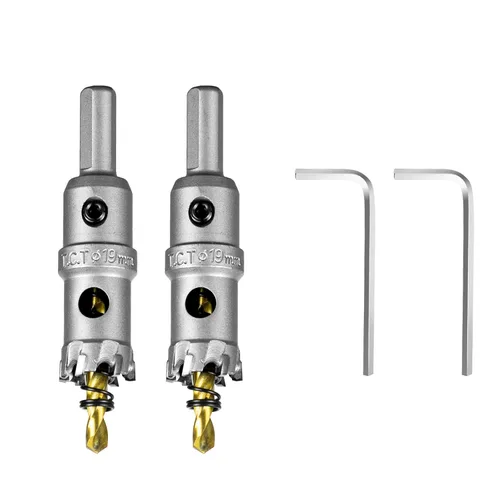 Vista 51 de SALI Kit de sierra perforadora TCT de 1 pulgada (1.024 in) con punta de carburo de tungsteno con broca piloto chapada en titanio para metal, acero