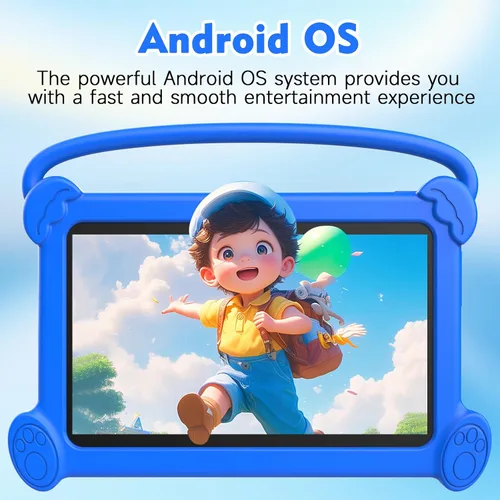Vista 3 de Tableta infantil de 7 pulgadas para niños de 3 a 9, 32 GB de ROM, 4 GB de RAM, Android 12, tableta para niños pequeños con funda a prueba de golpes