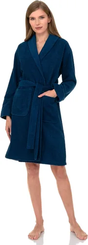 Vista 8 de TowelSelections - Bata de baño de mujer de 100% algodón, estilo chal de rizo corto Angel Falls
